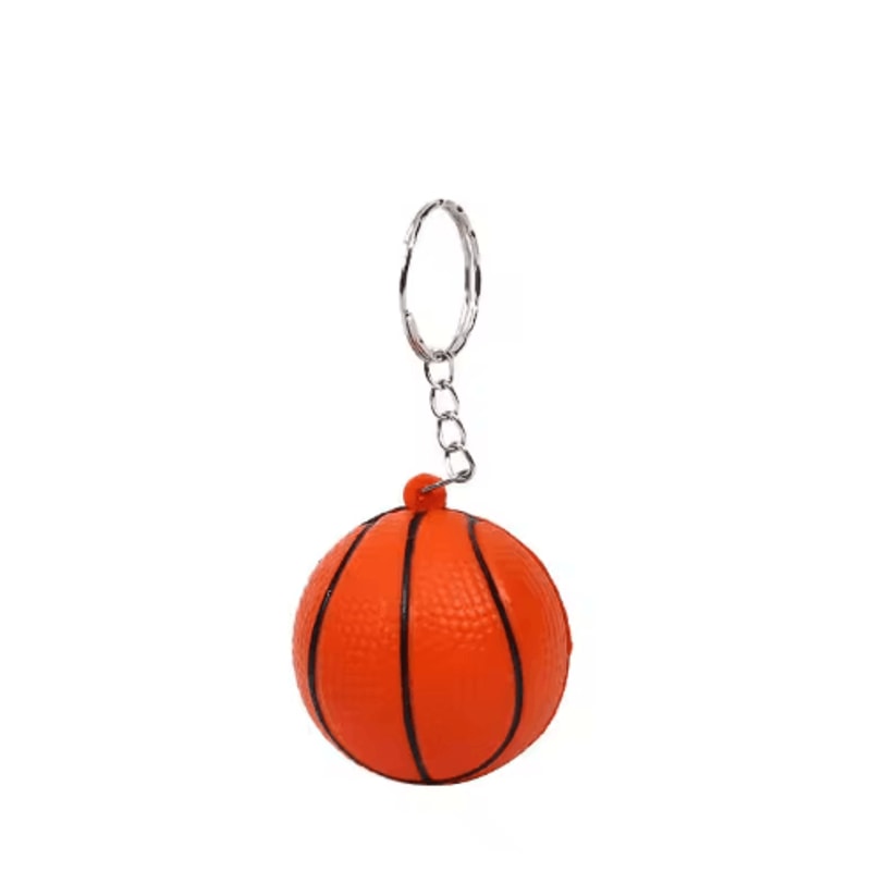 PU Leather Stress Ball Keychain Mini Foam Squeeze Toy For Anxiety Relief 6