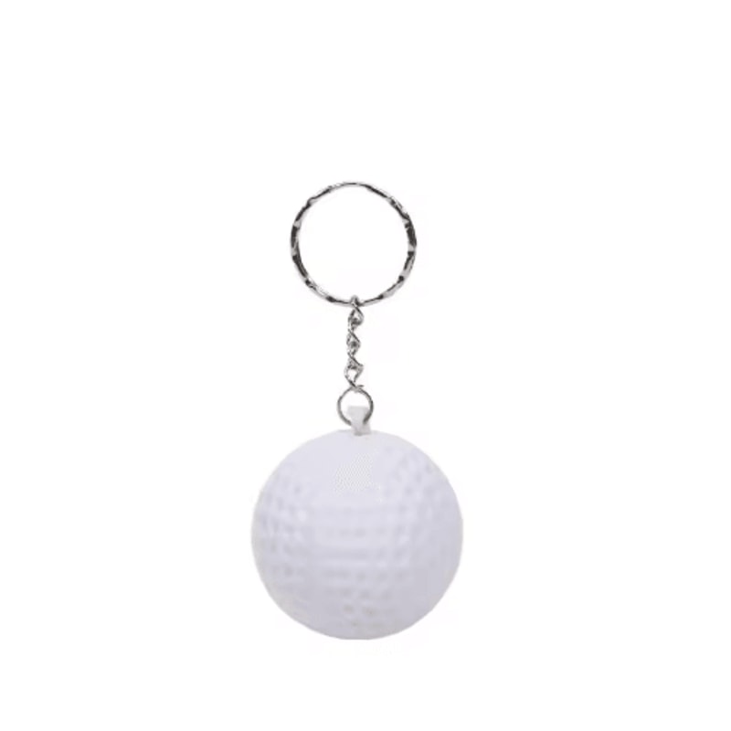 PU Leather Stress Ball Keychain Mini Foam Squeeze Toy For Anxiety Relief 7