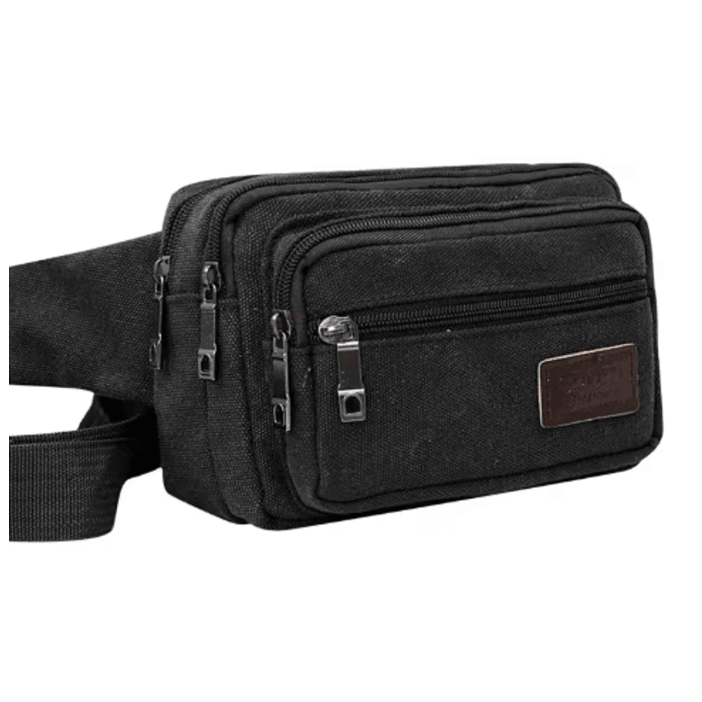 Canvas Waist Bag For Men HighCapacity Outdoor Waist Pack Phone Pouch 2