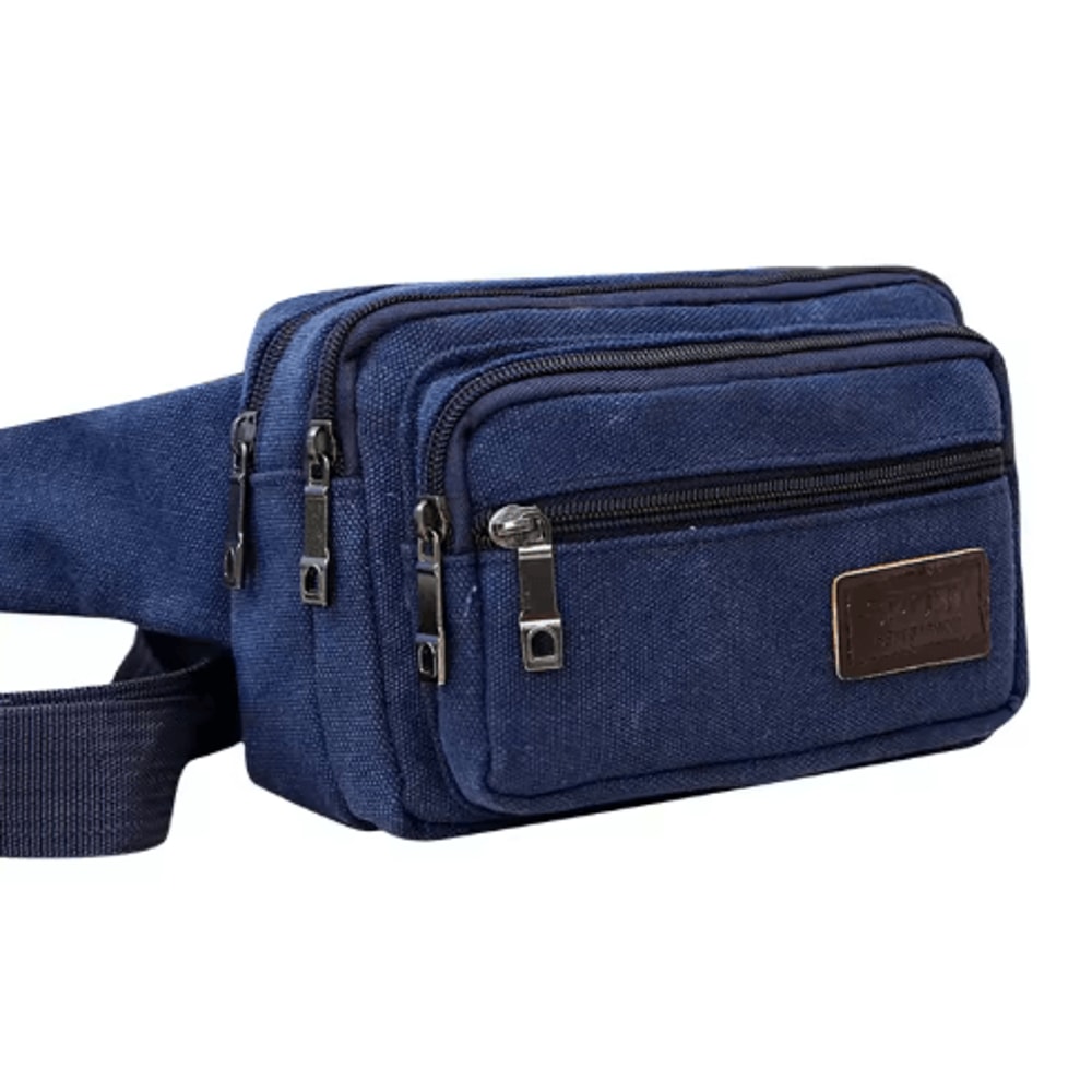 Canvas Waist Bag For Men HighCapacity Outdoor Waist Pack Phone Pouch 3