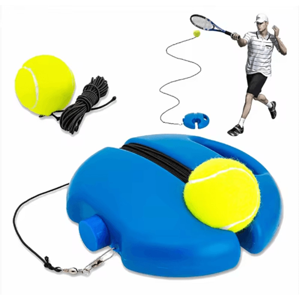 Tennis Trainer Rebound Ball Set Self Practice Training Tool With String Baseboard 1