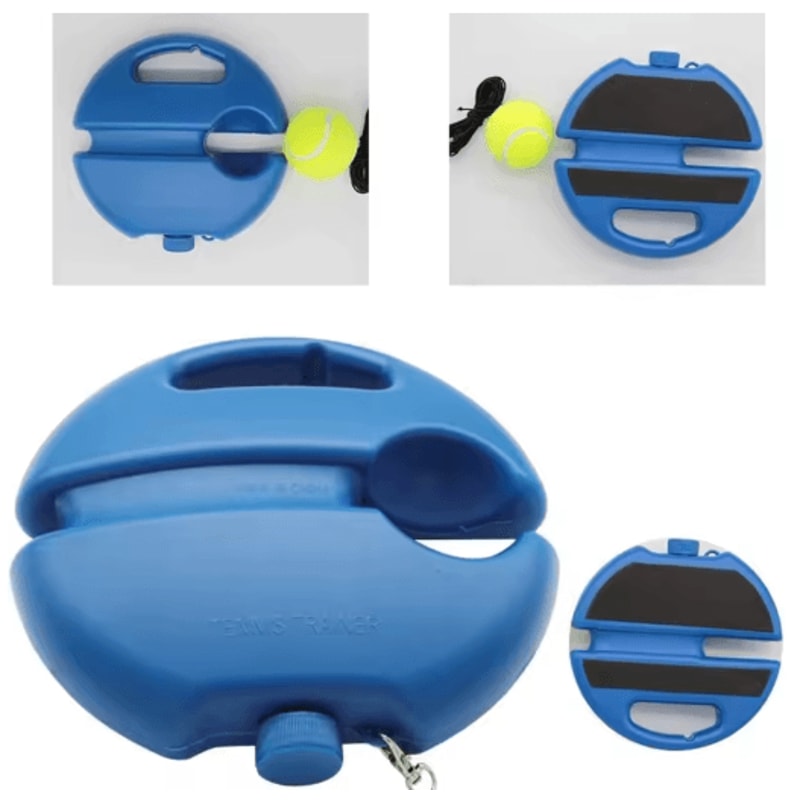 Tennis Trainer Rebound Ball Set Self Practice Training Tool With String Baseboard 4