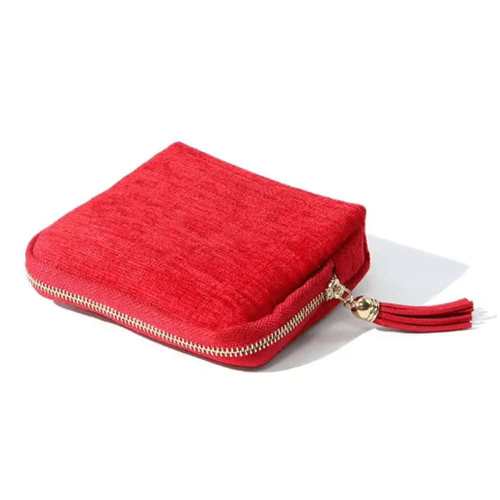 Portable Travel Jewelry Organizer Bag MultiLayer Tassel Zipper Storage For Bracelets Jade 1