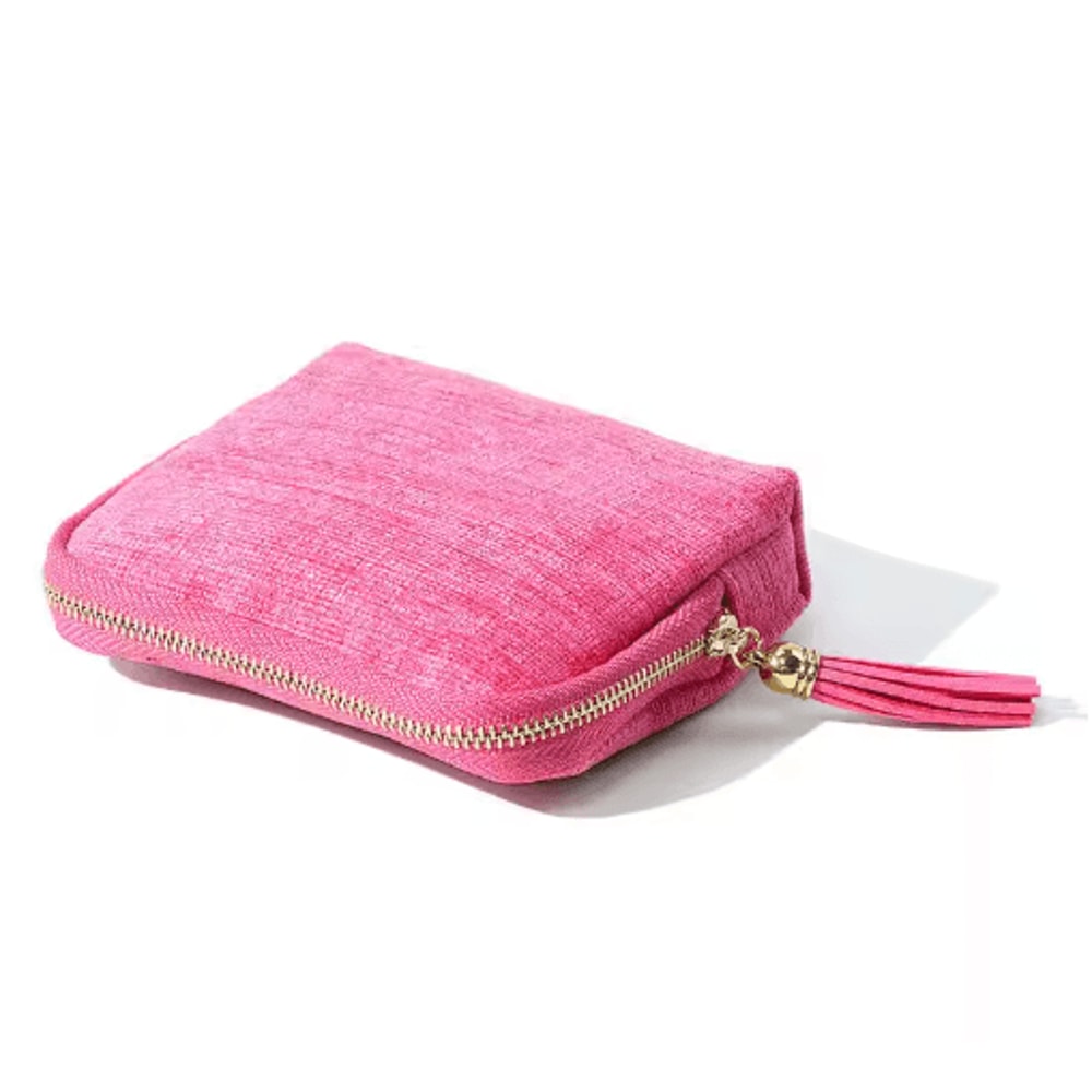 Portable Travel Jewelry Organizer Bag MultiLayer Tassel Zipper Storage For Bracelets Jade 2