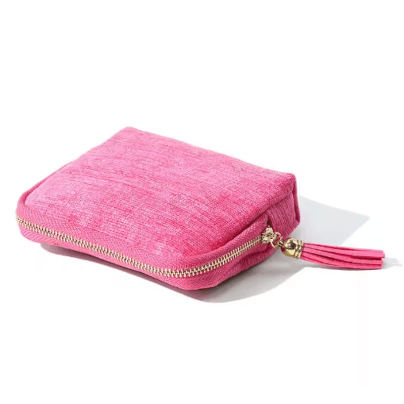 Portable Travel Jewelry Organizer Bag MultiLayer Tassel Zipper Storage For Bracelets Jade 2