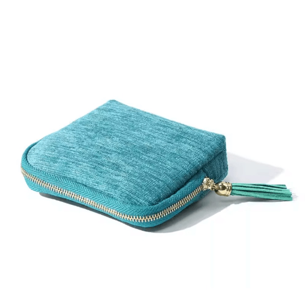 Portable Travel Jewelry Organizer Bag MultiLayer Tassel Zipper Storage For Bracelets Jade 3