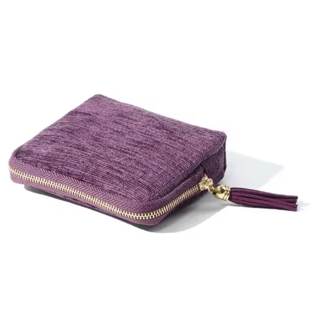 Portable Travel Jewelry Organizer Bag MultiLayer Tassel Zipper Storage For Bracelets Jade 4