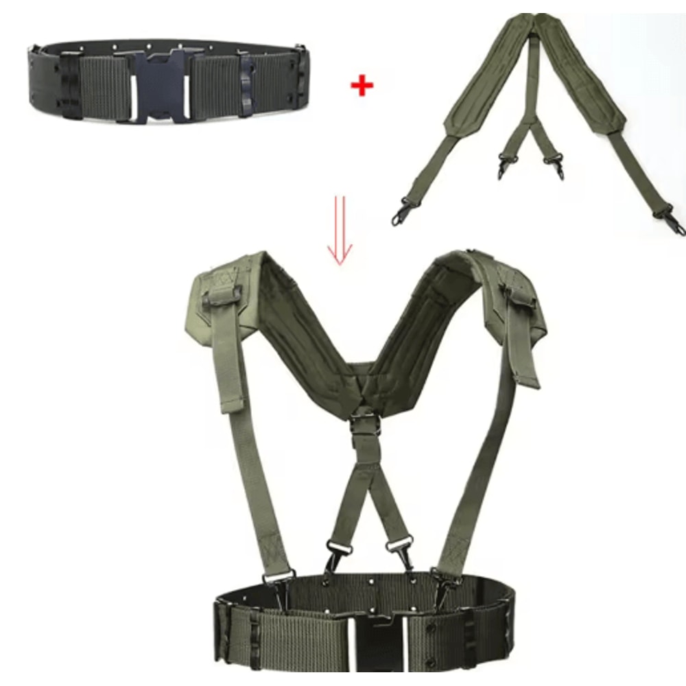 Mens YShaped Adjustable Outdoor Belt Mountaineering Shoulder Chest Support Strap 2