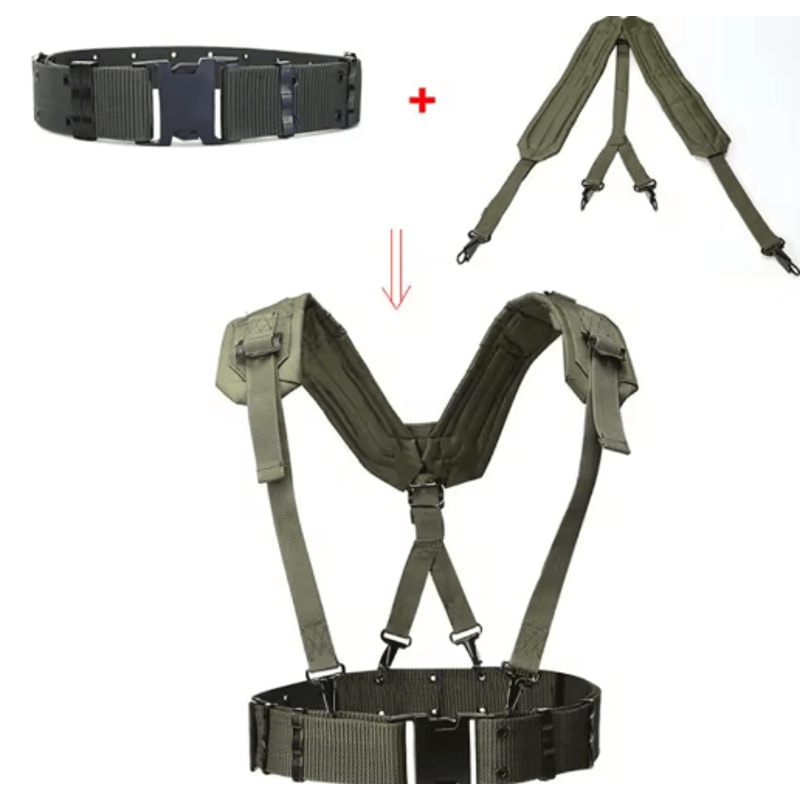 Mens YShaped Adjustable Outdoor Belt Mountaineering Shoulder Chest Support Strap 2