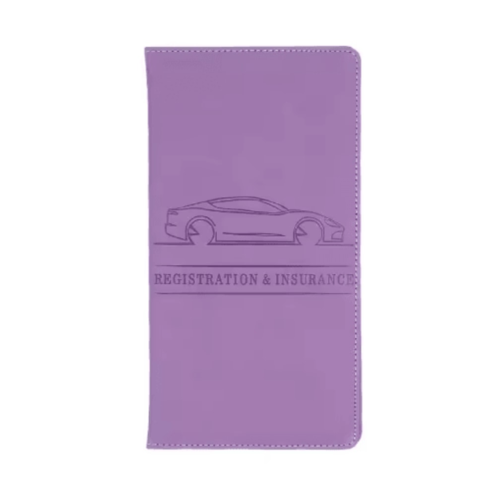 Leather Car Document Holder Registration Insurance Wallet With Card Storage 3