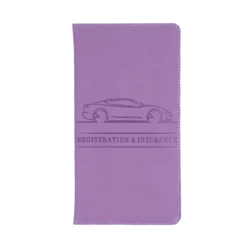 Leather Car Document Holder Registration Insurance Wallet With Card Storage 3