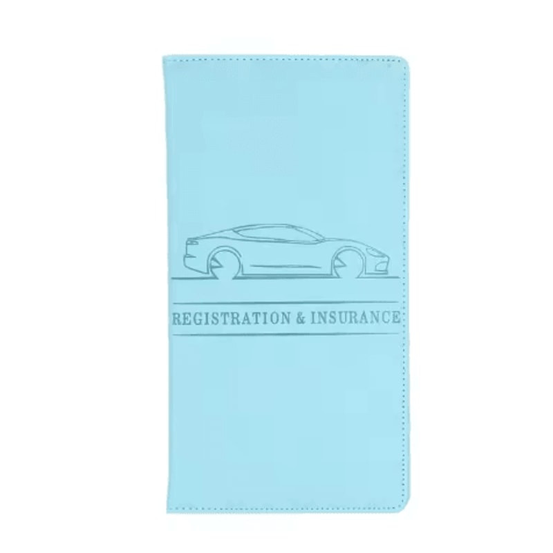 Leather Car Document Holder Registration Insurance Wallet With Card Storage 5