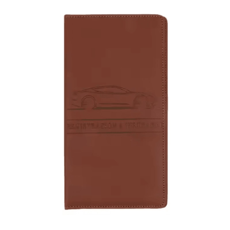 Leather Car Document Holder Registration Insurance Wallet With Card Storage 6