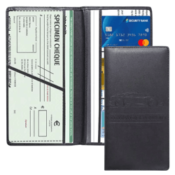 leather car document holder – registration & insurance wallet with card storage