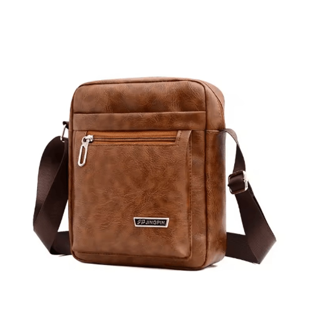 Mens PU Leather Shoulder Bag Business Flap Crossbody Messenger Bag 1