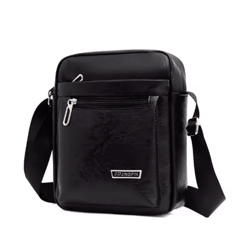 Mens PU Leather Shoulder Bag Business Flap Crossbody Messenger Bag 2