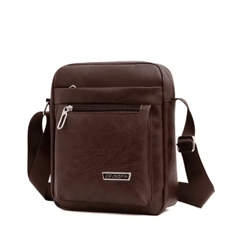 Mens PU Leather Shoulder Bag Business Flap Crossbody Messenger Bag 5