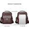 Mens PU Leather Shoulder Bag Business Flap Crossbody Messenger Bag 6