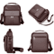 Mens PU Leather Shoulder Bag Business Flap Crossbody Messenger Bag 7