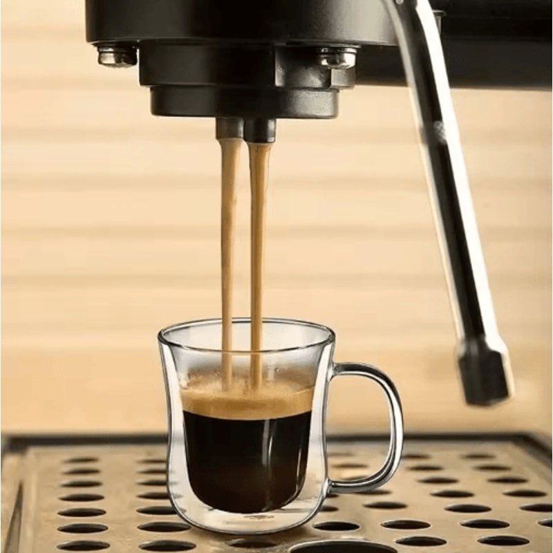 Handmade Double Wall Glass Cup Set HeatResistant Transparent Beer Coffee Whiskey Mugs 6