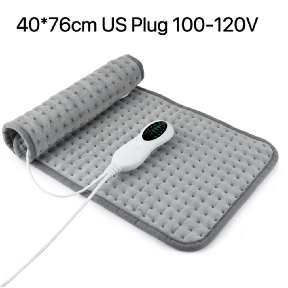 Electric Heating Pad With Timer Adjustable Thermal Heated Cushion For Home Office 2