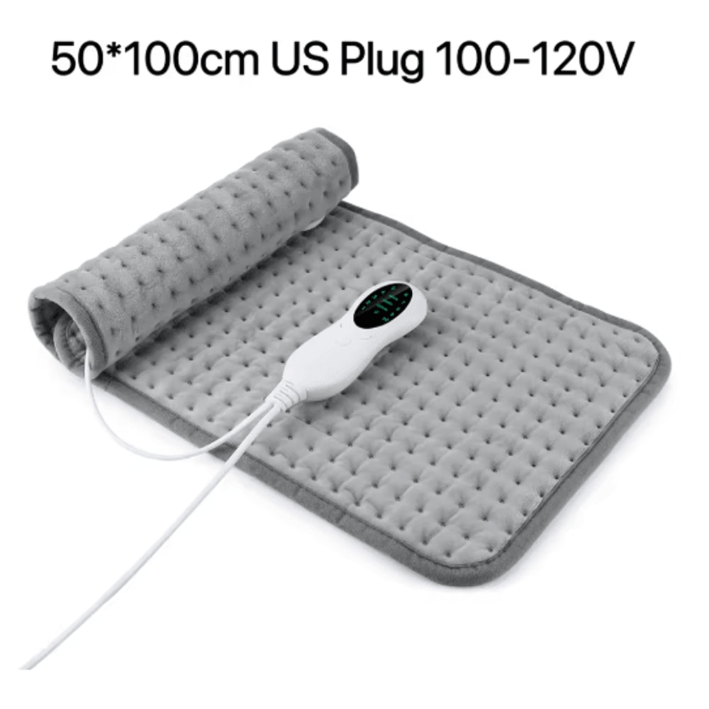 Electric Heating Pad With Timer Adjustable Thermal Heated Cushion For Home Office 5