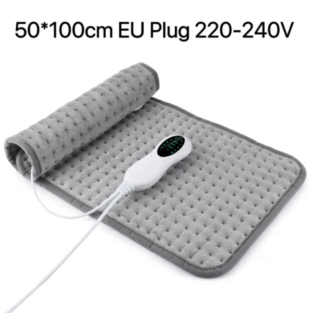 Electric Heating Pad With Timer Adjustable Thermal Heated Cushion For Home Office 7