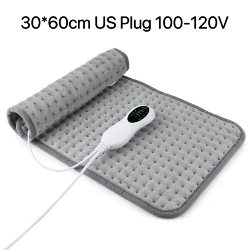 Electric Heating Pad With Timer Adjustable Thermal Heated Cushion For Home Office 8
