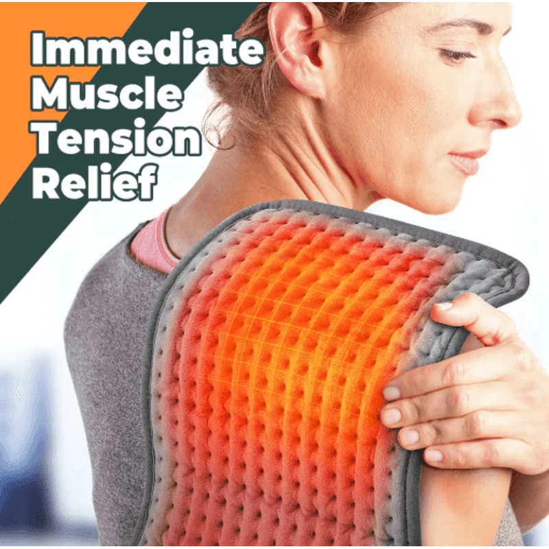 Electric Heating Pad With Timer Adjustable Thermal Heated Cushion For Home Office 12