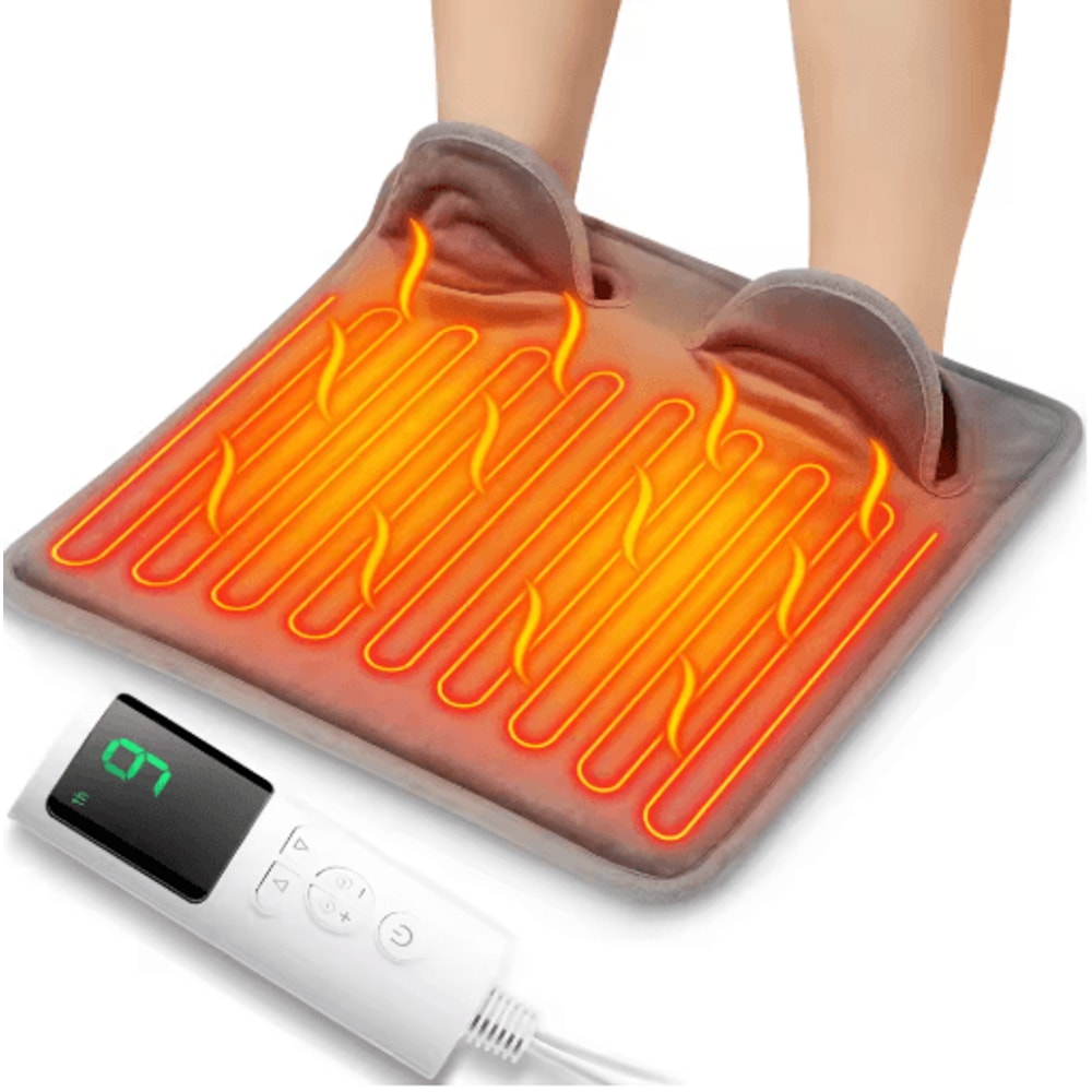 Electric Foot Heating Pad With 9 Heat Levels Plush Washable Foot Warmer With Timer 3