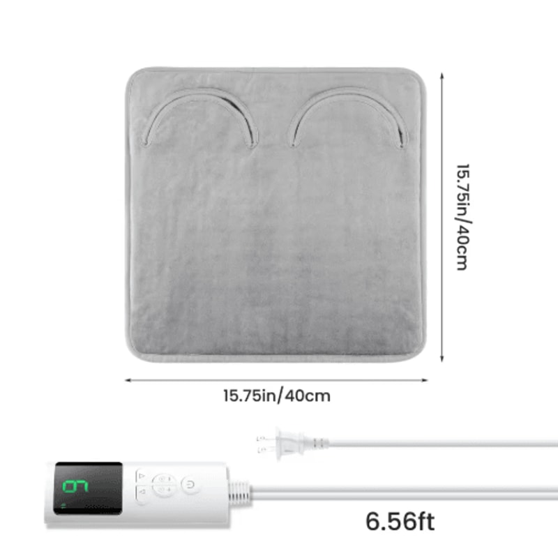 Electric Foot Heating Pad With 9 Heat Levels Plush Washable Foot Warmer With Timer 6