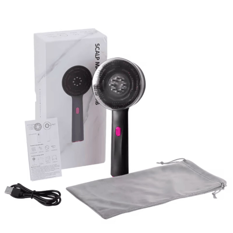 Electric Scalp Massage Comb With Red Light Vibrating Hair Growth Oil Applicator Brush 1