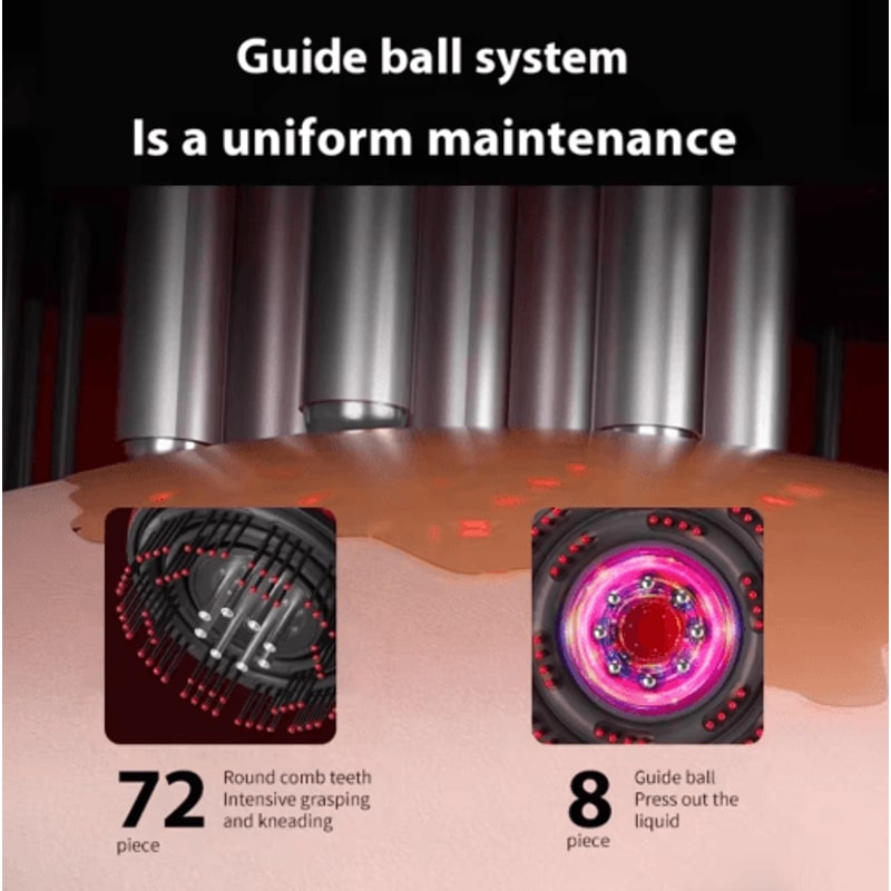 Electric Scalp Massage Comb With Red Light Vibrating Hair Growth Oil Applicator Brush 3