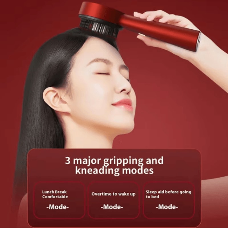 Electric Scalp Massage Comb With Red Light Vibrating Hair Growth Oil Applicator Brush 4