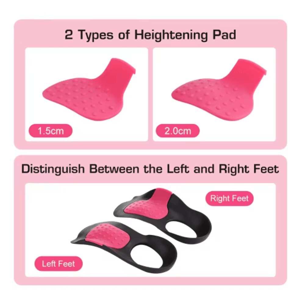 Adjustable Arch Support Orthopedic Insole Heel Lift Half Pad For Walking Comfort 4