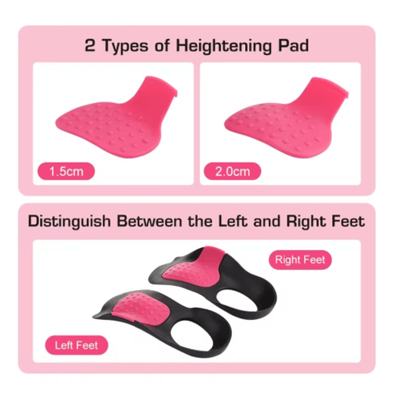 Adjustable Arch Support Orthopedic Insole Heel Lift Half Pad For Walking Comfort 4