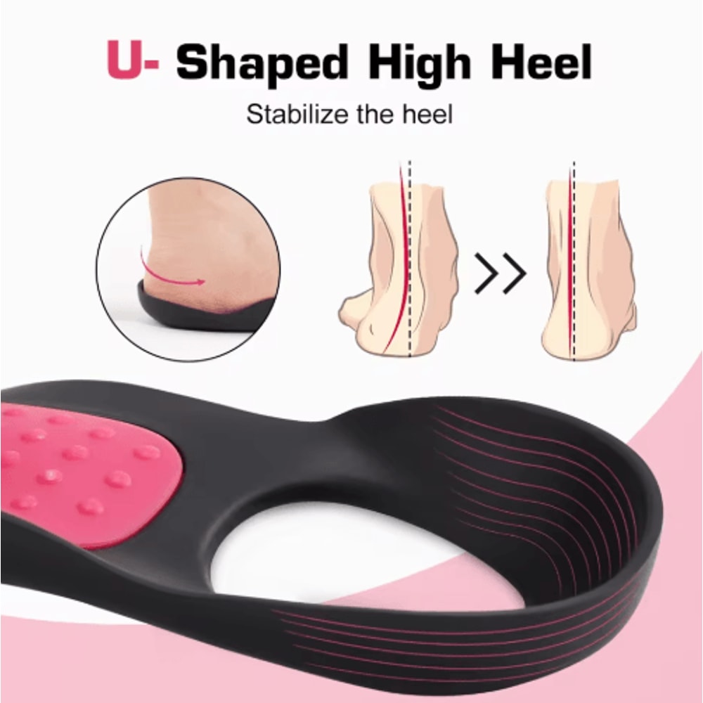 Adjustable Arch Support Orthopedic Insole Heel Lift Half Pad For Walking Comfort 5