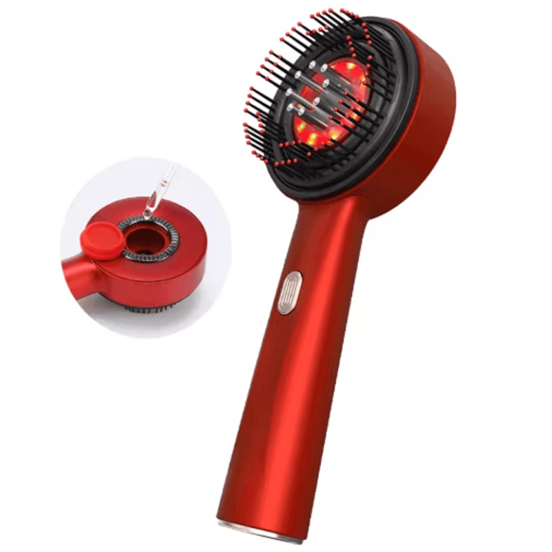 Electric Head Massager Hair Growth Comb LED Light Therapy Scalp Brush With Oil Applicator 2