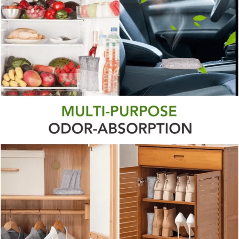 Bamboo Charcoal Air Purifying Bags 10PCS Activated Odor Moisture Absorbers 2