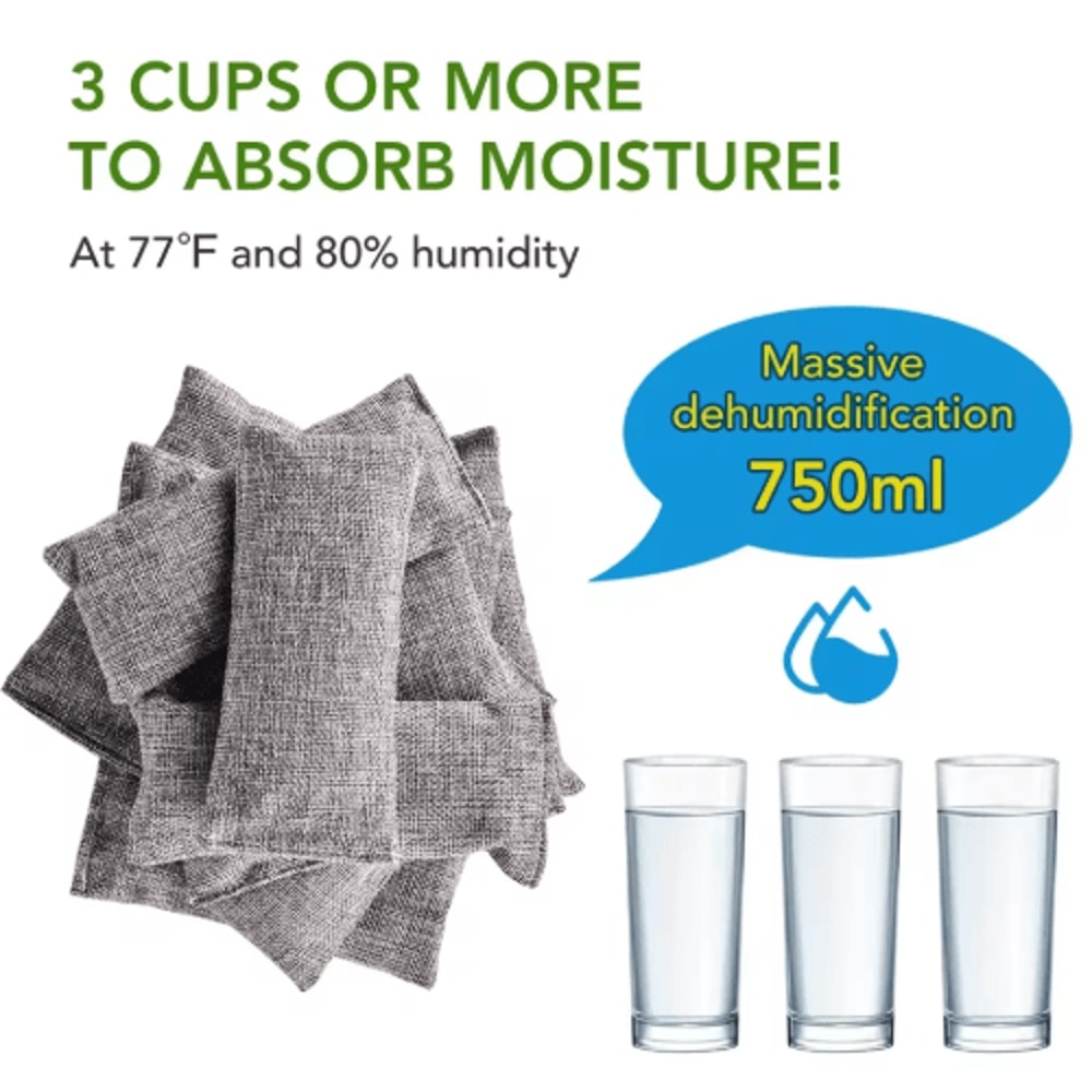 Bamboo Charcoal Air Purifying Bags 10PCS Activated Odor Moisture Absorbers 4