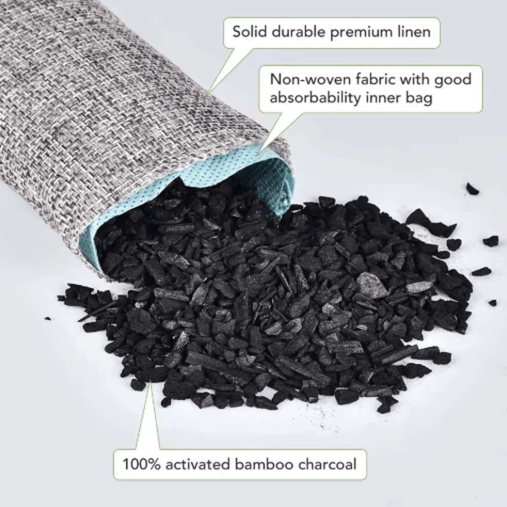 Bamboo Charcoal Air Purifying Bags 10PCS Activated Odor Moisture Absorbers 5