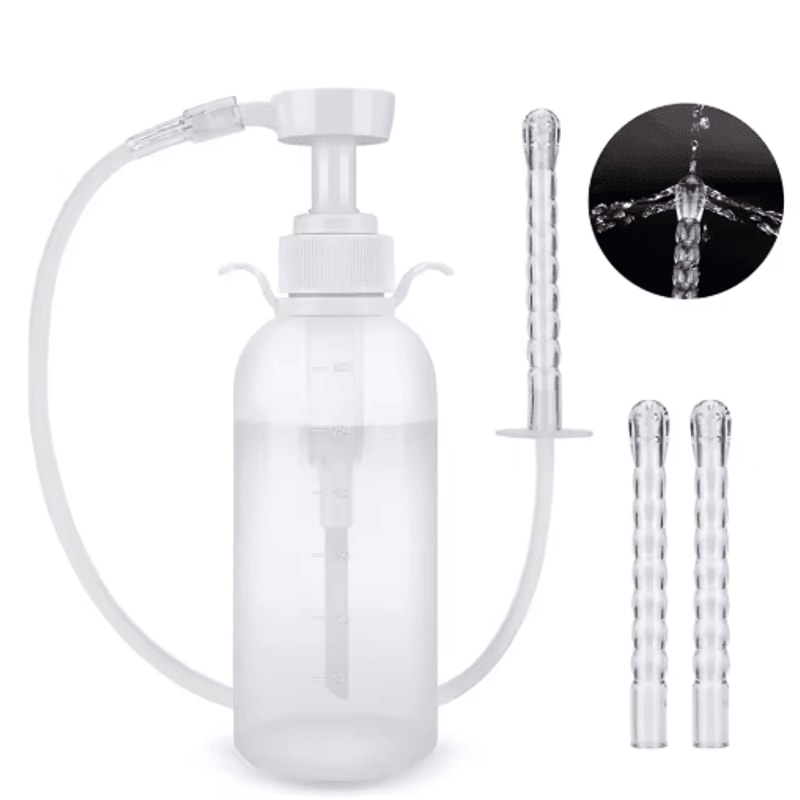 Reusable Vaginal Anal Cleansing Syringe 300600ML Personal Hygiene Flushing Kit 2
