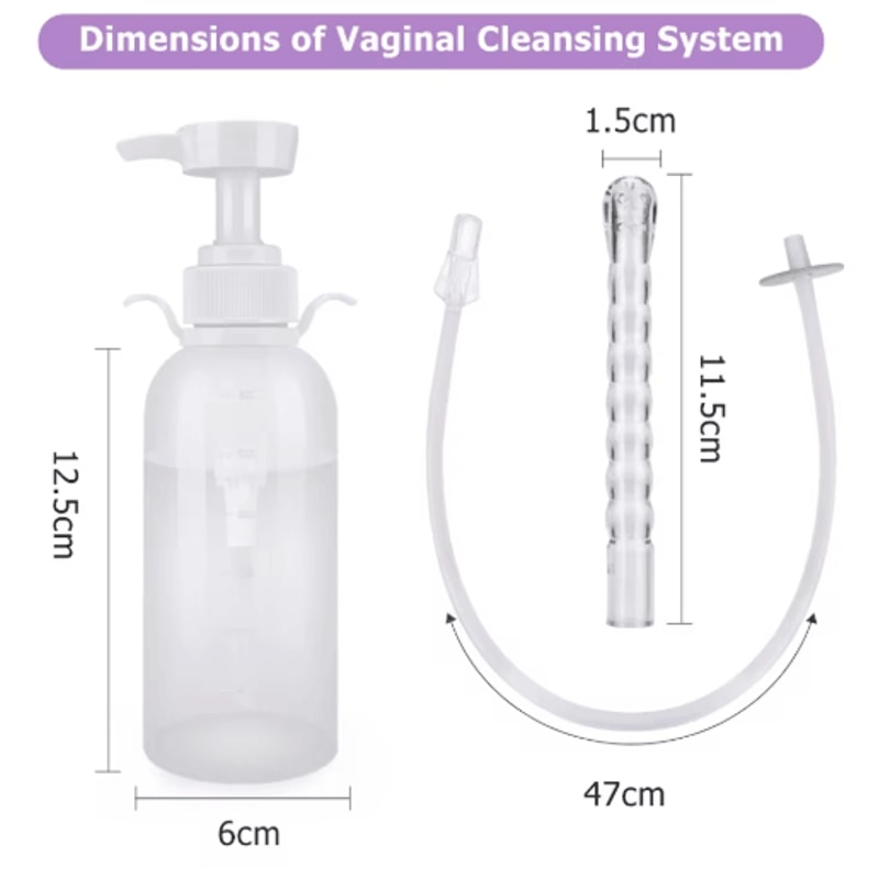 Reusable Vaginal Anal Cleansing Syringe 300600ML Personal Hygiene Flushing Kit 5