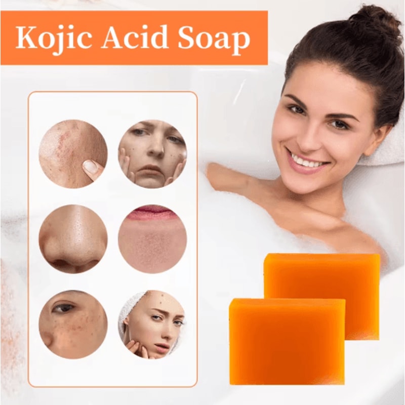 Kojic Acid Brightening Soap Set 65g By2 Deep Cleansing Even Tone Facial Bar 7
