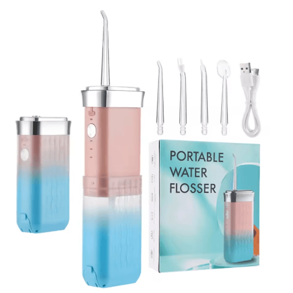 Portable Smart Water Flosser Rechargeable Electric Oral Irrigator With 4 Jet Tips 0