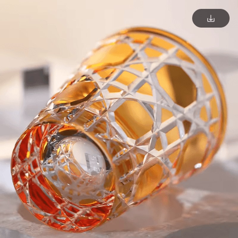 Hand Cut Multi Colored Cocktail Tumbler 260 Ml Colored Whiskey Glass For Coffee Water And Spirits 11