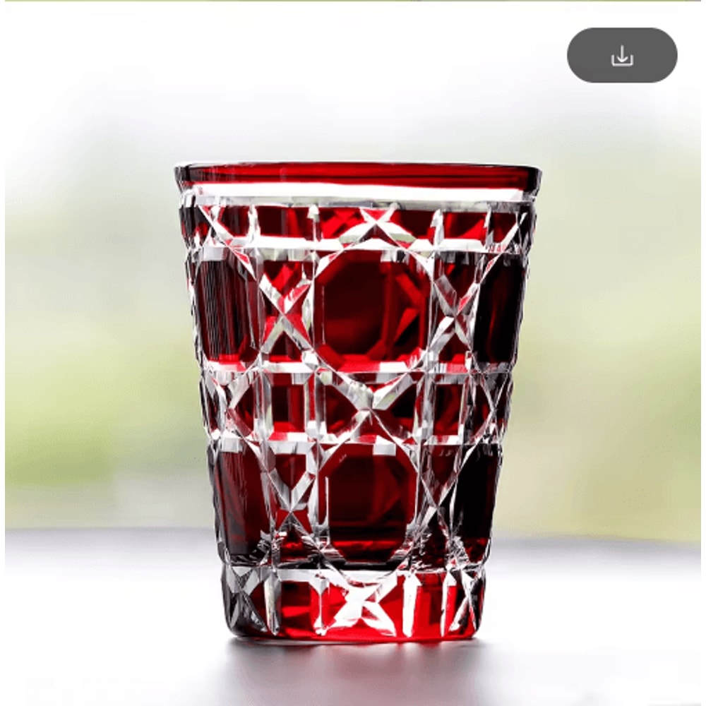 Hand Cut Multi Colored Cocktail Tumbler 260 Ml Colored Whiskey Glass For Coffee Water And Spirits 6