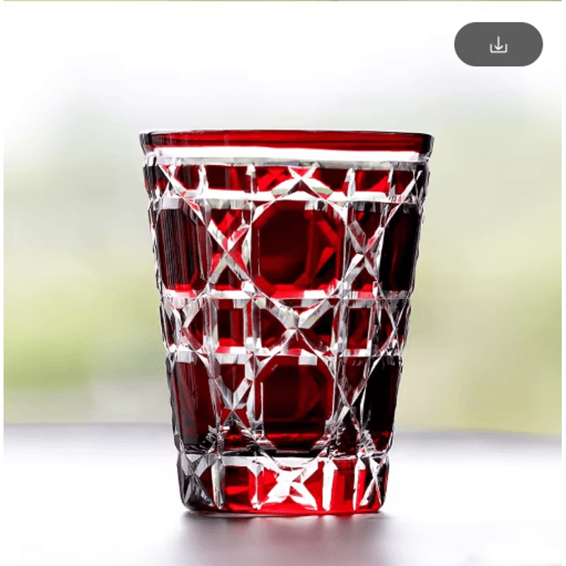 Hand Cut Multi Colored Cocktail Tumbler 260 Ml Colored Whiskey Glass For Coffee Water And Spirits 6