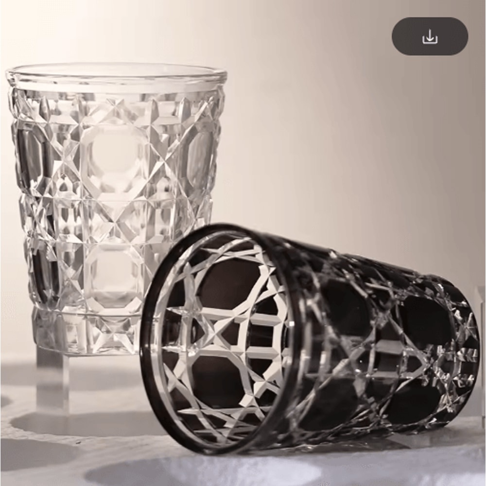 Hand Cut Multi Colored Cocktail Tumbler 260 Ml Colored Whiskey Glass For Coffee Water And Spirits 9