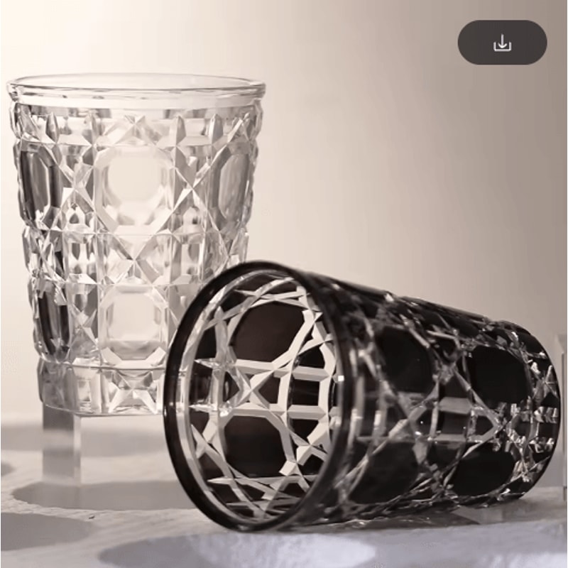 Hand Cut Multi Colored Cocktail Tumbler 260 Ml Colored Whiskey Glass For Coffee Water And Spirits 9
